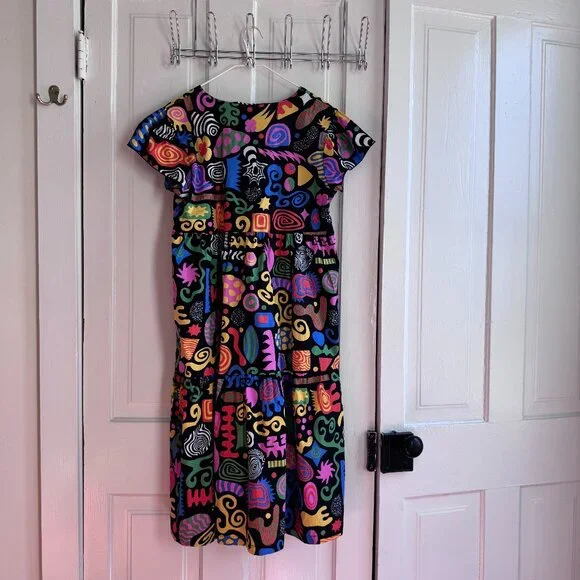 Nooworks Frida Dress in Party Mix size Medium GENTLY USED/LIKE NEW - Picture 3 of 5